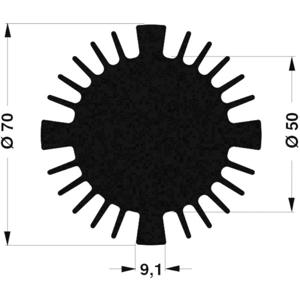 Fischer Elektronik 10021459 SK 570 15 SA LED-koellichaam 2.27 K/W (Ø x h) 70 mm x 15 mm