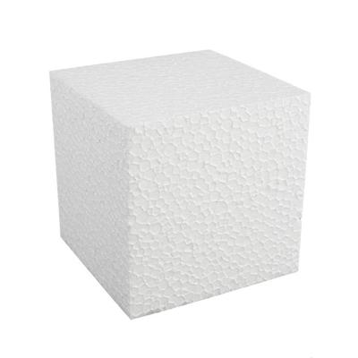 Piepschuim vorm - kubus/vierkant - wit - 10 x 10 x 10 cm - polystyreen figuur - hobby/knutselen