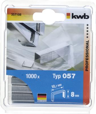 Nieten type 057/357 staaldraad 8 mm 1000 st. - Kwb