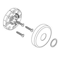 Hardbrass Krukrozet vario-rond - RVS
