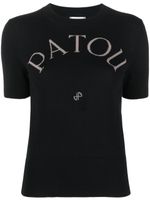 Patou pull à logo en intarsia - Noir