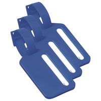 Kofferlabel Janina - 3x - blauw - 9 x 5 cm - reiskoffer/handbagage label