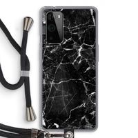 Zwart Marmer 2: OnePlus 9 Pro Transparant Hoesje met koord