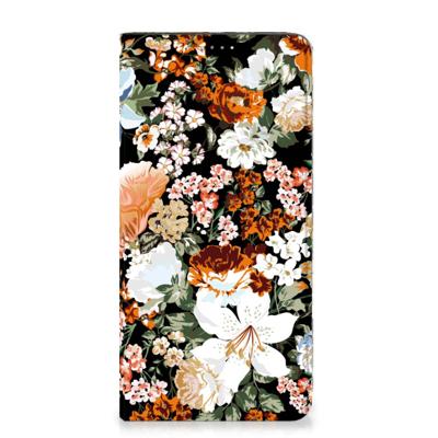 Smart Cover voor Samsung Galaxy A14 5G Dark Flowers Smart Cover voor Samsung Galaxy A14 5G Dark Flowers