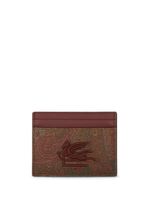 ETRO portefeuille en cuir à motif jacquard - Marron