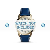 Horlogeband Fossil FS5271 Leder Blauw 22mm