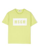 MSGM Kids t-shirt en coton à logo imprimé - Vert MSGM Kids t-shirt en coton à logo imprimé - Vert
