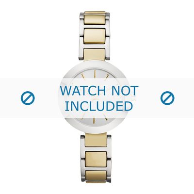 DKNY horlogeband NY2401 Staal Goud 12mm
