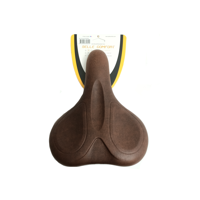 Selle Comfort zadel e-bike soft medium bruin met handvat, zonder strop.