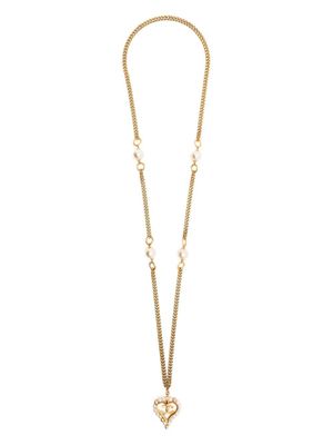 CHANEL Pre-Owned collier à pendentif cœur - Or
