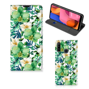 Samsung Galaxy A20s Smart Cover Orchidee Groen