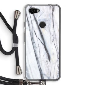 Gestreepte marmer: Pixel 3a Transparant Hoesje met koord