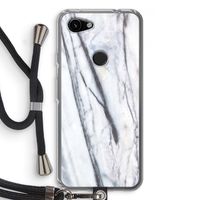 Gestreepte marmer: Pixel 3a Transparant Hoesje met koord