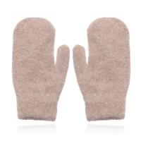 LGT JWLS Khaki Gebreide Dameswanten - Luxe Konijnenbont Look