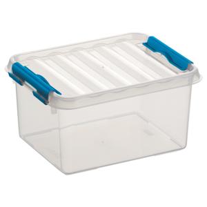 Sunware Q-Line opberg box/opbergdoos - 2 liter - 20 x 15 x 10 cm - kunststof - transparant