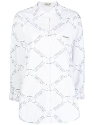 Kimhekim chemise à imprimé chaîne - Blanc