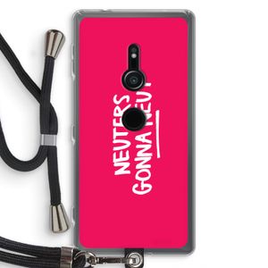 Neuters (roze): Sony Xperia XZ2 Transparant Hoesje met koord