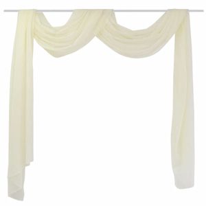 VidaXL Overgordijn doorschijnend voile 140 x 600 cm crème