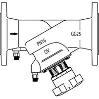 Oventrop Hydrocontrol Inregelafsluiter F DN 80 PN 16 Kvs = 12220 m3/h flensaansluiting 1062652 - thumbnail