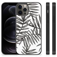 iPhone 12 Pro Max Skin Case Leaves Grey