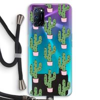 Cactus Lover: Oppo A52 Transparant Hoesje met koord