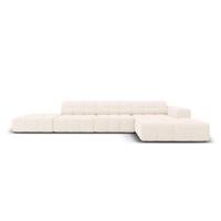 Cosmopolitan Design Chicago Hoekbank met Chaise Longue Rechts - Links Open - Chenille - Crème