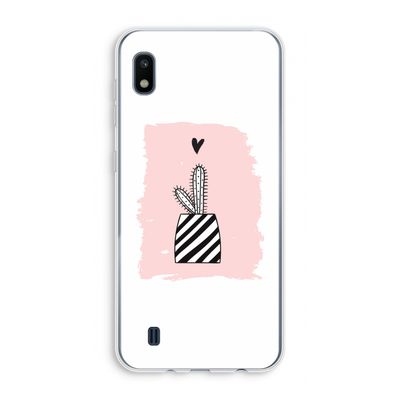 Zwart-wit cactus: Samsung Galaxy A10 Transparant Hoesje