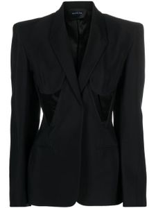 Mugler blazer à design structuré - Noir