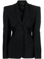 Mugler cut-out structured blazer - Noir