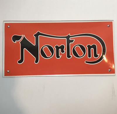Norton Porcelain Logobord Klein