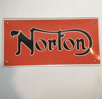 Norton Porcelain Logobord Klein