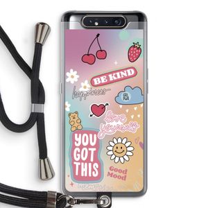 Positivity: Samsung Galaxy A80 Transparant Hoesje met koord