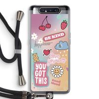 Positivity: Samsung Galaxy A80 Transparant Hoesje met koord