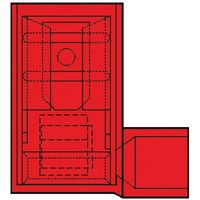 Nylon Geïsol. haakse Vlakstekerhuls 6,3mm voor 0,5-1,5 mm2