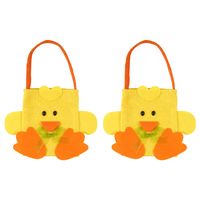 3x stuks paaskuiken eierenmandjes/tasjes vilt 17 x 23 cm 3x stuks paaskuiken eierenmandjes/tasjes vilt 17 x 23 cm