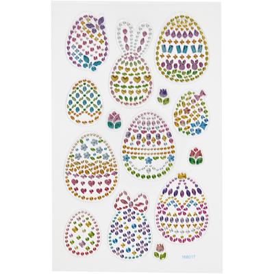 Creativ Company Diamond stickers, paaseieren, vel 10x16 cm, 1 vel