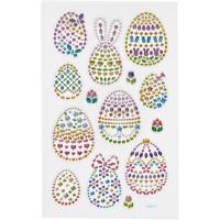 Creativ Company Diamond stickers, paaseieren, vel 10x16 cm, 1 vel