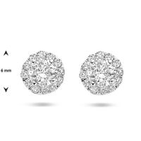 Oorknoppen Halo Made Diamond witgoud 2 x 0,33 ct H si 6 mm - thumbnail