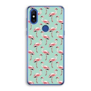Flamingoprint groen: Xiaomi Mi Mix 3 Transparant Hoesje