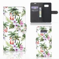 Samsung Galaxy S8 Plus | Telefoonhoesje | Met pasjeshouder | Flamingo Palms