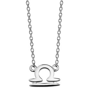 JWLS4U ZN010S Ketting Sterrenbeeld Weegschaal zilver 42-45 cm