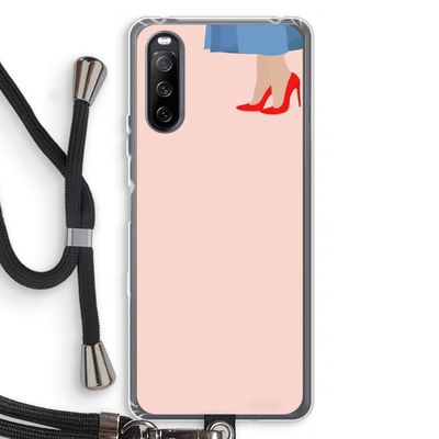 High heels: Sony Sony Xperia 10 III Transparant Hoesje met koord