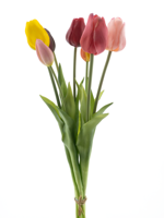 PSO Classic tulip bundle Sallyx7 mixed 47 cm kunstbloem - Nova nature