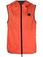 Moncler gilet zippé à capuche - Rouge