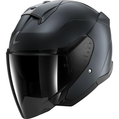 SHARK Skwal Jet Dark Shadow, Jethelm of scooter helm, Mat blauw steel B16