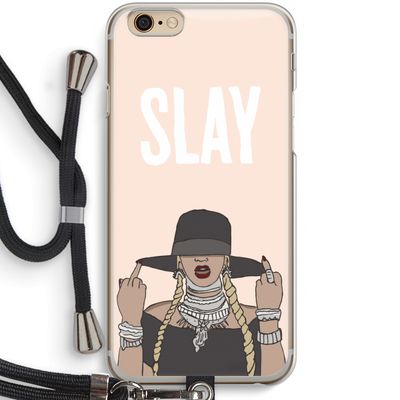 Slay All Day: iPhone 6 / 6S Transparant Hoesje met koord