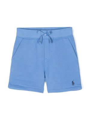 POLO RALPH LAUREN KIDS short à motif Polo Pony brodé - Bleu
