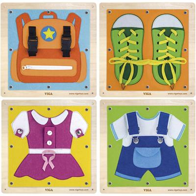 VIGA spel om je aan te kleden, afm 44x44 cm, 4 onderdelen/ 1 set