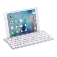 MC Saite 460BT 78 sleutels ultradunne Mini Wireless Bluetooth toetsenbord ingebouwde houder ondersteuning Android / iOS / Windows System(Silver)