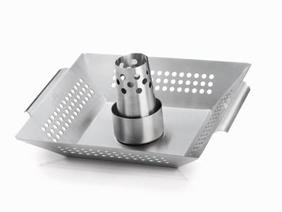 RVS gevogeltehouder en wok - Napoleon grills